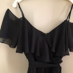 Bisou Bisou Long Black Sexy Dress